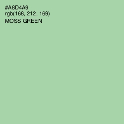 #A8D4A9 - Moss Green Color Image